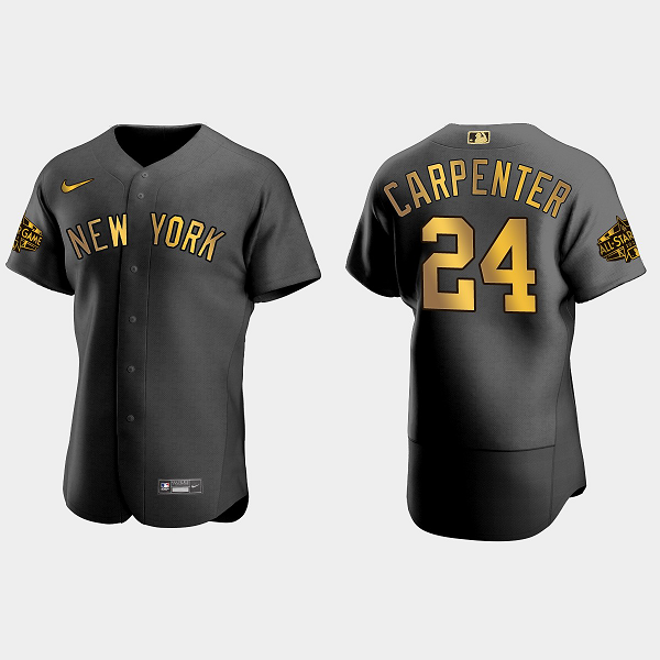 Men's New York Yankees #24 Matt Carpenter 2022 MLB All-Star Game Flex Base Jersey - Black