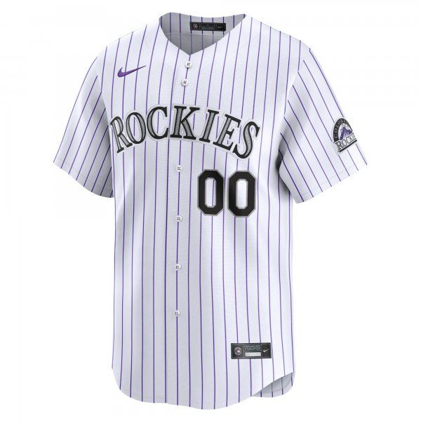 Youth Colorado Rockies Nike White Home Limited Custom Jersey