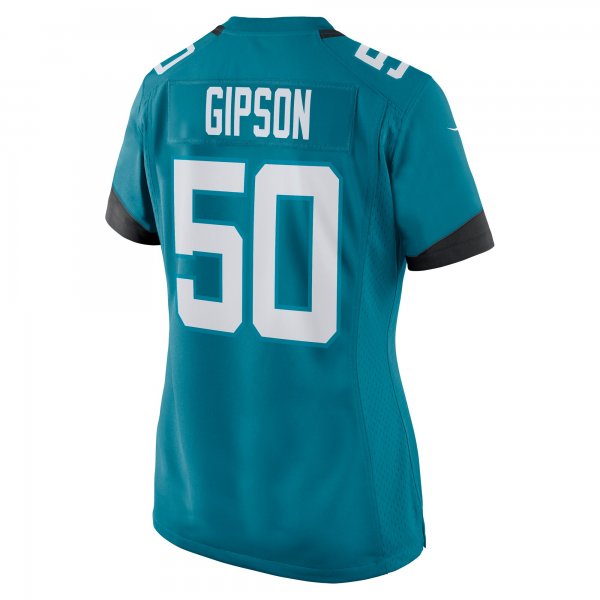 Women's Jacksonville Jaguars Trevis Gipson Nike  Teal Team Game Jersey