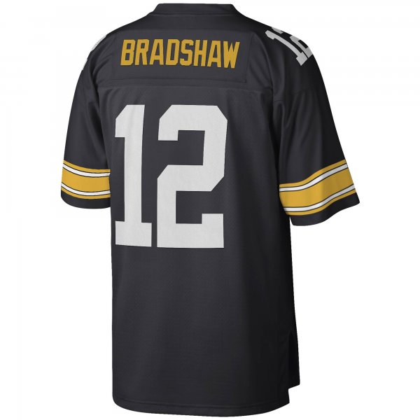 Men's Pittsburgh Steelers Terry Bradshaw Mitchell & Ness Black Legacy Replica Jersey