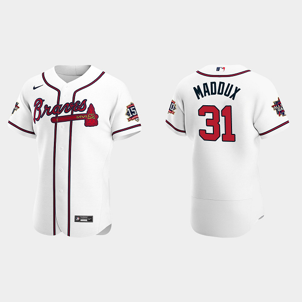 Men's Atlanta Braves #31 Greg Maddux White 2021 MLB All-Star Game Jersey