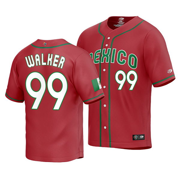 Mexico Baseball Taijuan Walker 2023 World Baseball Classic Red Replica Jersey