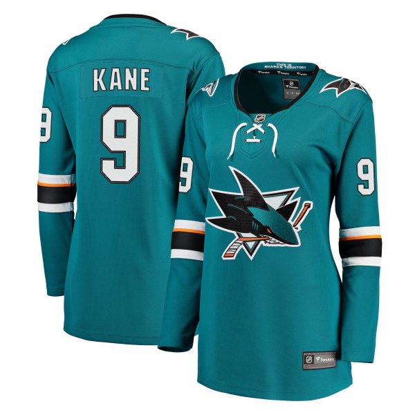 Women's San Jose Sharks Evander Kane Fanatics Teal Premier Breakaway Player Jersey