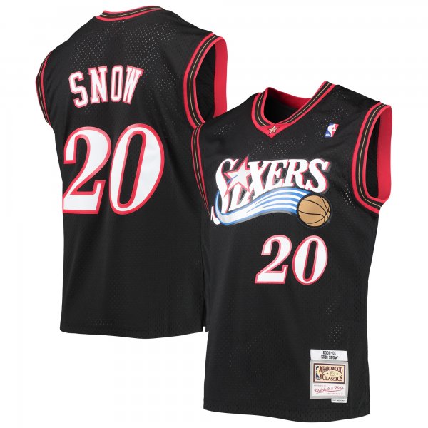 Men's Philadelphia 76ers Eric Snow Mitchell & Ness Black 2000/01 Hardwood Classics Swingman Jersey