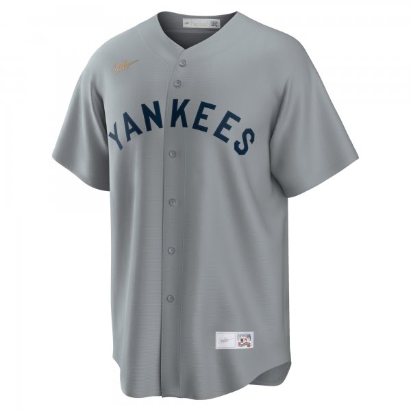 Men's New York Yankees Mickey Mantle Nike Gray Road Cooperstown Collection Player Jersey