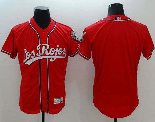 Cincinnati Reds Blank Red Flexbase Collection Los Rojos Stitched MLB Jersey