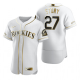 Men's Colorado Rockies Trevor Story Nike White Golden Edition Jersey