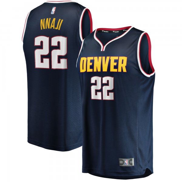 Men's Denver Nuggets Zeke Nnaji Fanatics Navy 2021/22 Fast Break Replica Jersey - Icon Edition