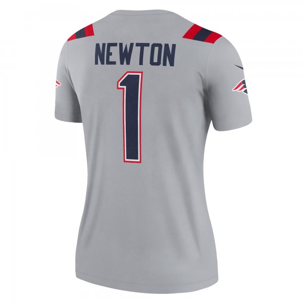 Women's New England Patriots Cam Newton Nike Gray Inverted Legend Jersey