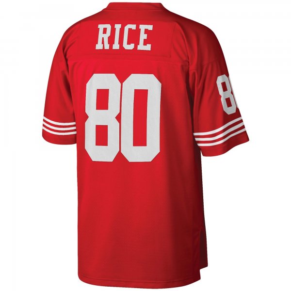 Men's San Francisco 49ers Jerry Rice Mitchell & Ness Scarlet Big & Tall 1990 Retired Player Replica Jersey