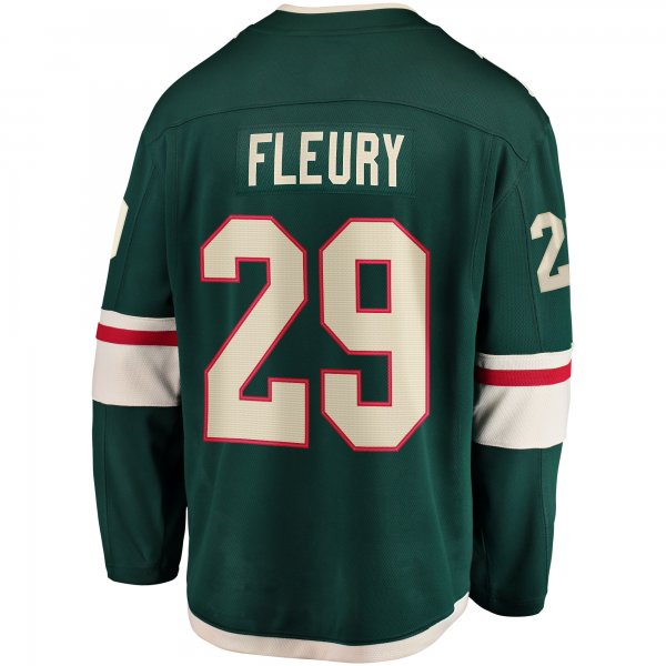 Men's Minnesota Wild Marc-Andre Fleury Fanatics Green Home Breakaway Player Jersey