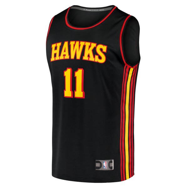 Youth Atlanta Hawks Trae Young Fanatics Black 2020/21 Fast Break Player Jersey - Statement Edition