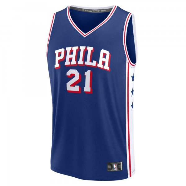 Men's Philadelphia 76ers Joel Embiid Fanatics Royal Fast Break Replica Jersey - Icon Edition