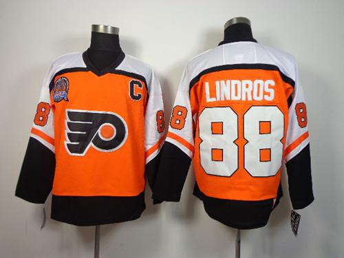 Philadelphia Flyers #88 Eric Lindros Orange CCM Throwback Stitched NHL Jersey