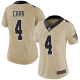 Women's Nike New Orleans Saints #4 Derek Carr Gold Vapor Limited NFL Jersey