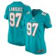 Women's Miami Dolphins Rashard Lawrence Nike  Aqua Team Game Jersey