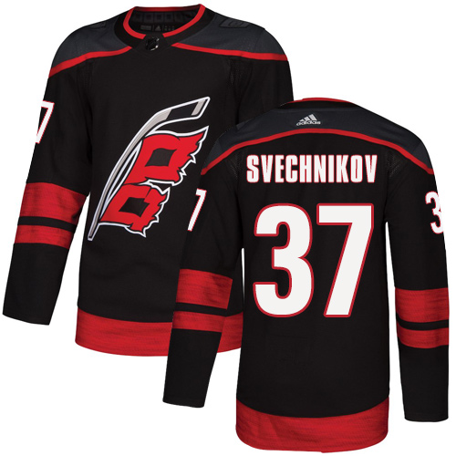 Adidas Carolina Hurricanes #37 Andrei Svechnikov Black Alternate Stitched NHL Jersey