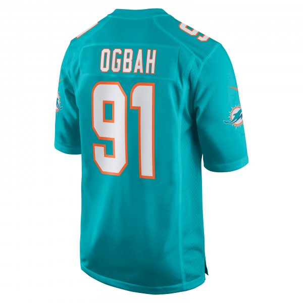 Men's Miami Dolphins Emmanuel Ogbah Nike Aqua Game Jersey