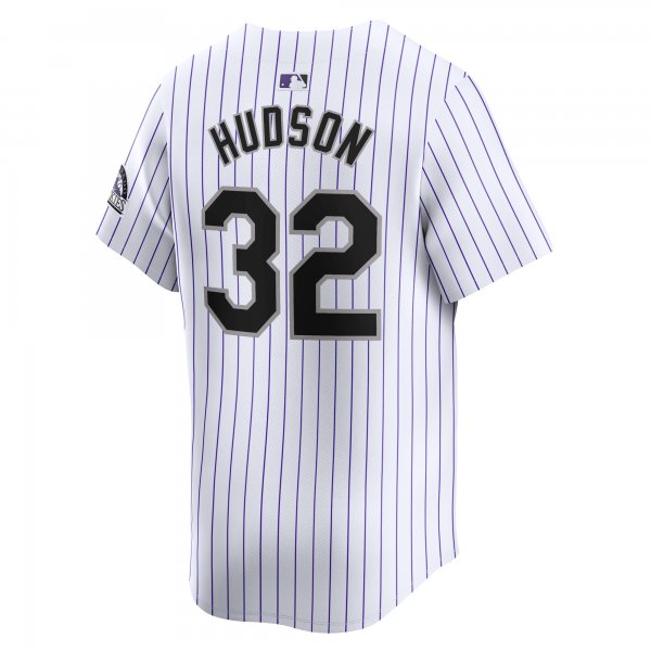 Men's Colorado Rockies Dakota Hudson Nike White Home Limited Player Jersey