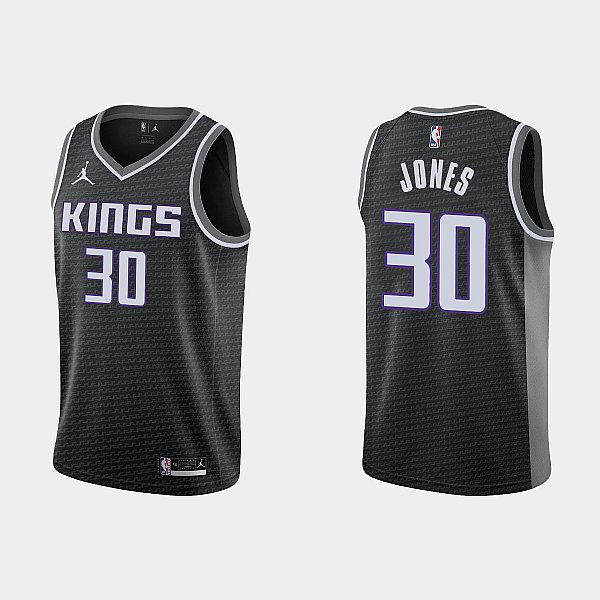 Men's Sacramento Kings #30 Damian Jones Black Swingman Statement Edition NBA Jersey