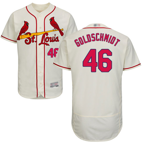 St. Louis Cardinals #46 Paul Goldschmidt Cream Flexbase Collection Stitched MLB Jersey