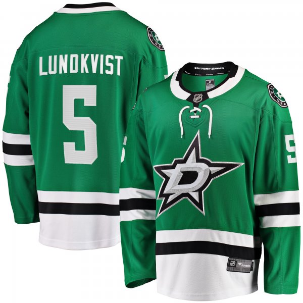 Men's Dallas Stars Nils Lundkvist Fanatics Kelly Green Home Premier Breakaway Player Jersey