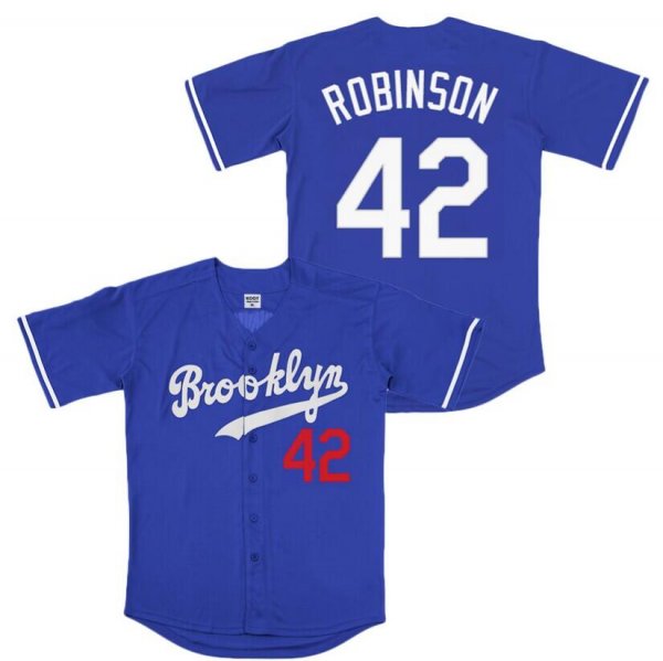 Brooklyn Dodgers #42 Jackie Robinson Blue Stitched Jersey