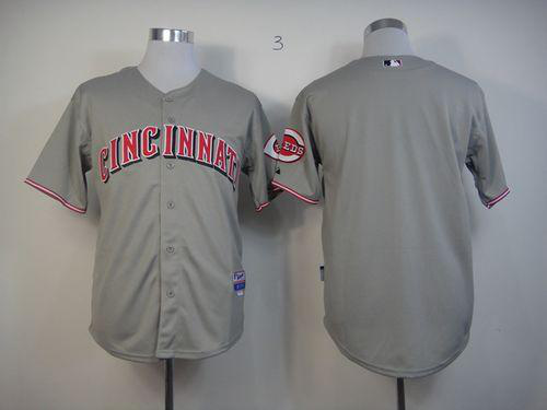 Cincinnati Reds Blank Grey Cool Base Stitched MLB Jersey