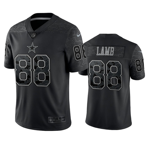 Dallas Cowboys CeeDee Lamb Black Reflective Limited Jersey #88