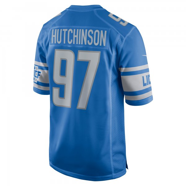 Men's Detroit Lions Aidan Hutchinson Nike Blue Player Game Jersey