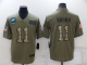 Men's Nike Philadelphia Eagles #11 A.J. Brown Green Stitched NFL Limited Salute to Service Jersey