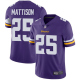 Men's Minnesota Vikings #25 Alexander Mattison Purple Team Color Stitched NFL Vapor Untouchable Limited Jersey