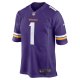 Men's Minnesota Vikings Number 1 Dad Nike Purple Game Jersey