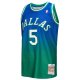 Men's Dallas Mavericks Jason Kidd Mitchell & Ness Green/Navy 1994/95 Hardwood Classics Fadeaway Swingman Player Jersey