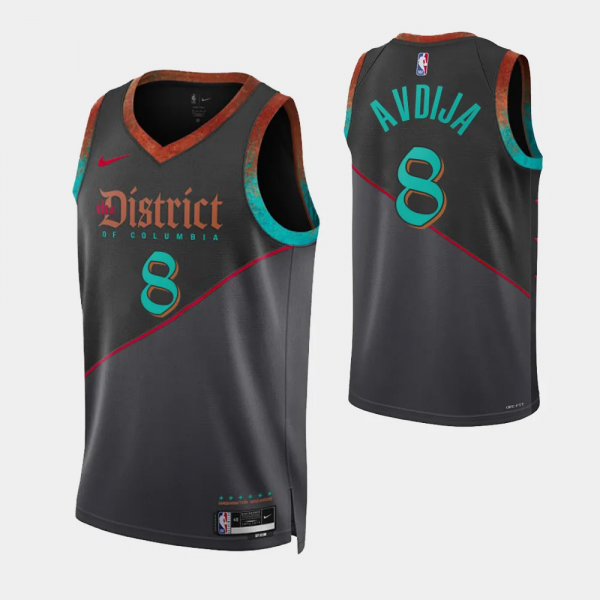 2023-24 City Edition Washington Wizards #8 Deni Avdija Black Swingman Jersey