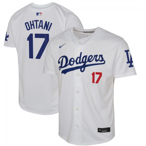 Youth Los Angeles Dodgers #17 Shohei Ohtani Nike White Home Limited Player Jersey