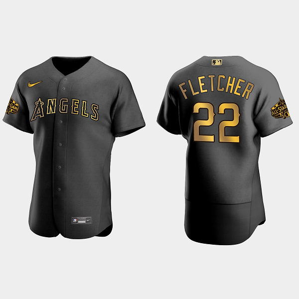 Men's Los Angeles Angels #22 David Fletcher 2022 MLB All-Star Game Flex Base Jersey - Black