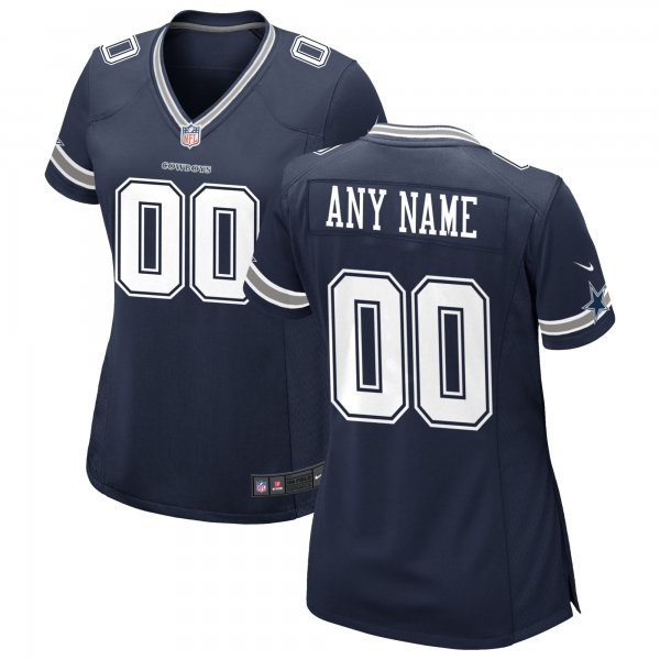 Women's Nike Navy Dallas Cowboys Custom Game Jersey