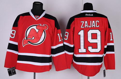 New Jersey Devils #19 Travis Zajac Red Stitched NHL Jersey