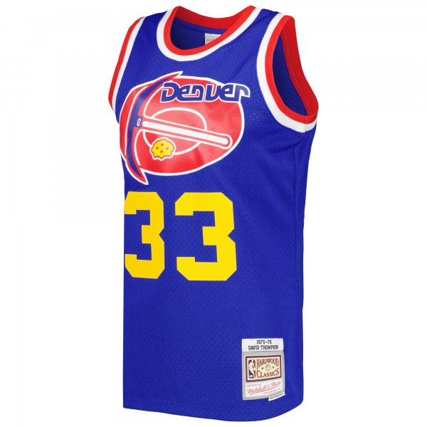 Men's Denver Nuggets David Thompson Mitchell & Ness Royal Hardwood Classics 1975/76 Swingman Jersey