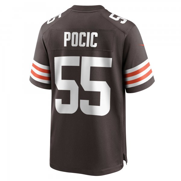 Men's Cleveland Browns Ethan Pocic Nike Brown Game Jersey