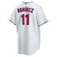 Men's Cleveland Guardians #11 Jose Ramirez Nike White Replica Player Jersey