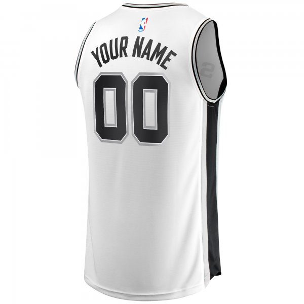 Youth San Antonio Spurs  Fanatics White Fast Break Replica Custom Jersey - Association Edition