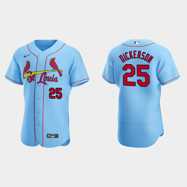 Men's St. Louis Cardinals #25 Corey Dickerson Light Blue Alternate Flex Base MLB Jersey