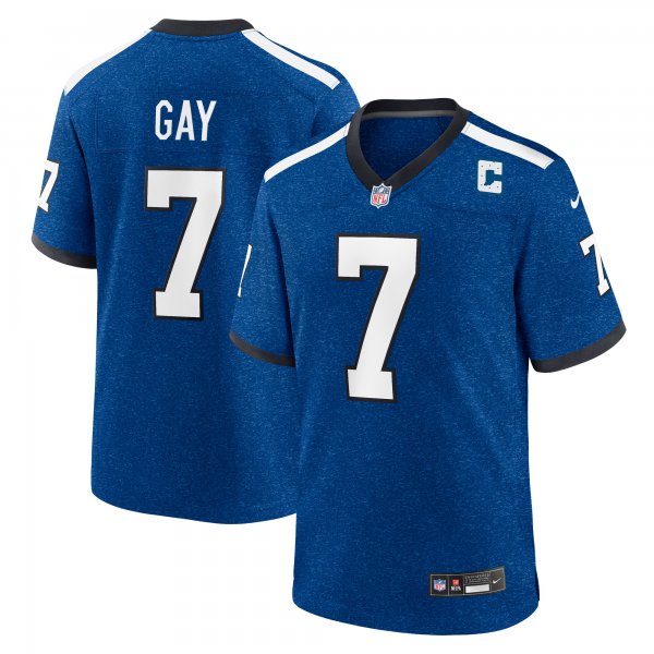 Men's Indianapolis Colts Matt Gay Nike Royal Indiana Nights Alternate Game Jersey