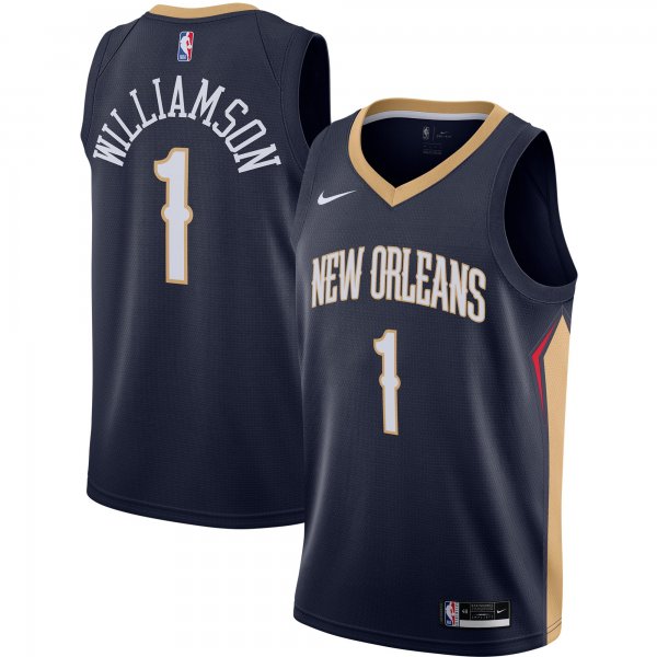 Men's New Orleans Pelicans Zion Williamson Nike Navy Swingman Jersey - Icon Edition