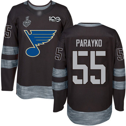 St. Louis Blues #55 Colton Parayko Black 1917-2017 100th Anniversary Stanley Cup Final Bound Stitched NHL Jersey