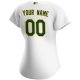 Women's Oakland Athletics Nike White Home Replica Custom Jersey