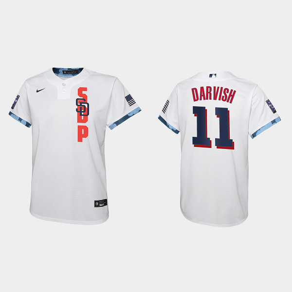 Youth San Diego Padres #11 Yu Darvish White 2021 MLB All-Star Game Jersey