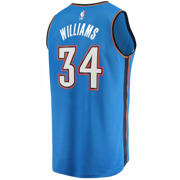 Men's Oklahoma City Thunder Kenrich Williams Fanatics Blue 2021/22 Fast Break Replica Jersey - Icon Edition